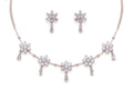 Chameli Crystal Flower Necklace Set - studio view