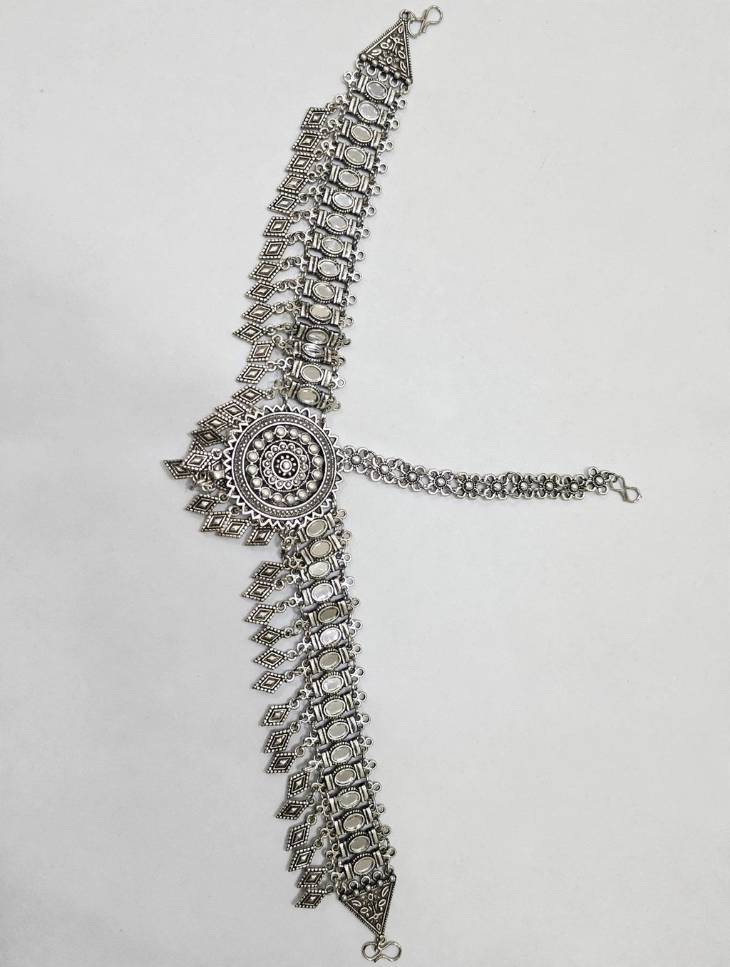 Oxidised Mirror Kamarbandh