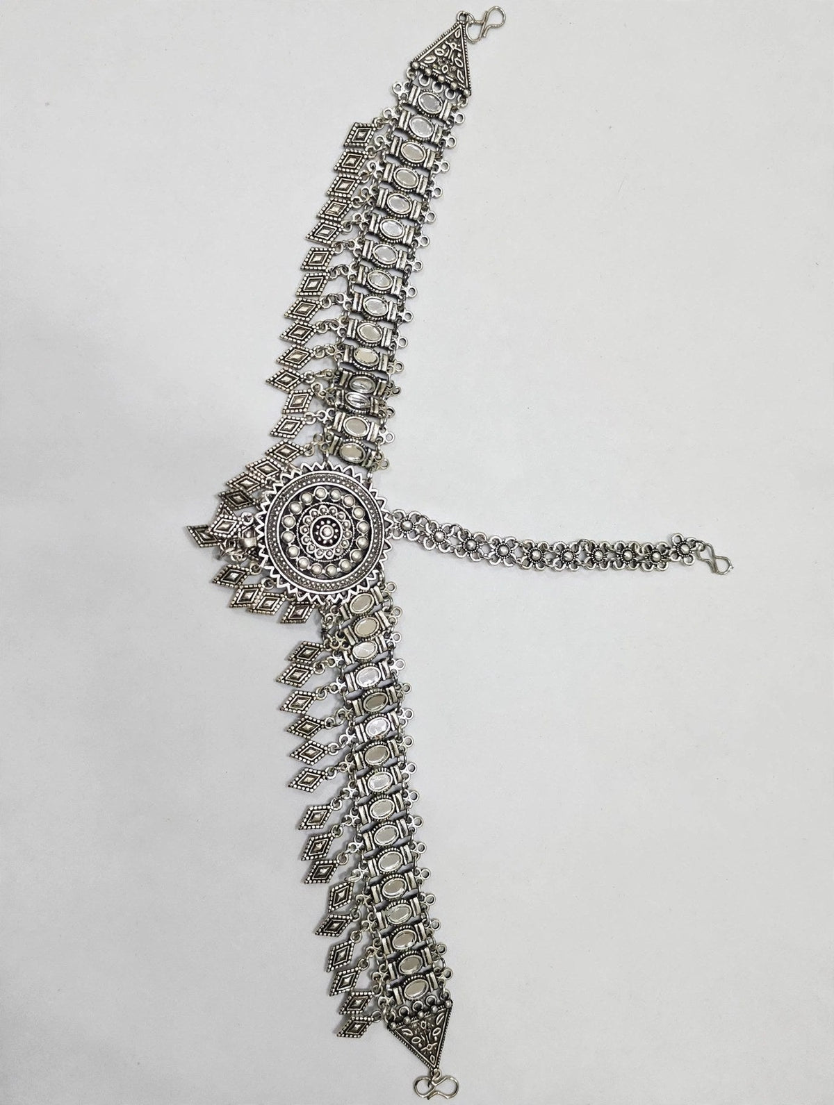 Oxidised Mirror Kamarbandh