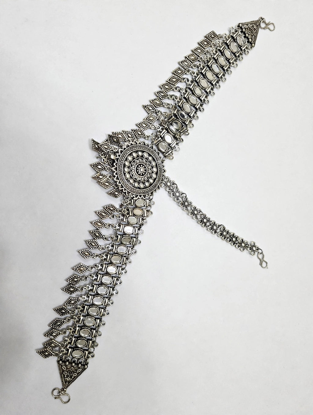 Darpan Oxidised Mirror Maang Tikka - second angle