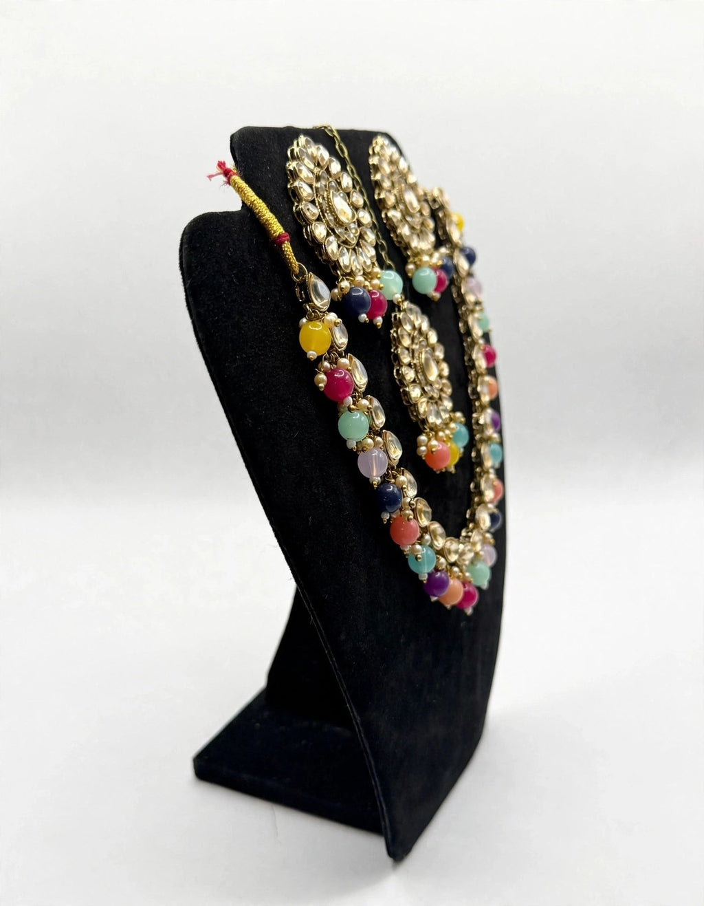 Navrang Multicolour Kundan Necklace Set - second angle