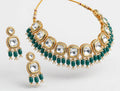 Firoza Teal Polki Choker Set - studio view