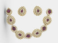 Rani Magenta Crystal Necklace Set - studio view