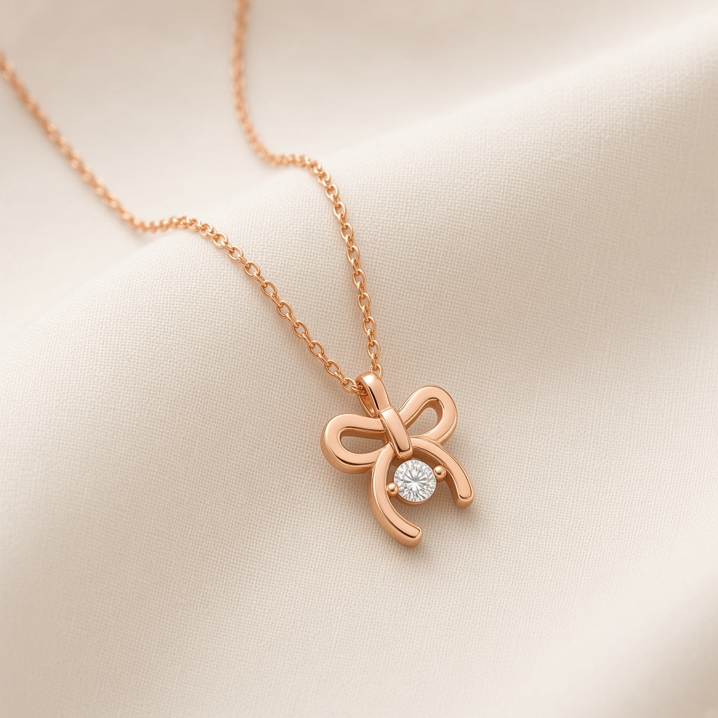 Bandhan Bow Pendant Necklace by The P.S Collection - alternate angle