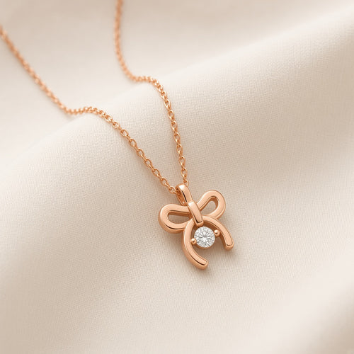Bandhan Bow Pendant Necklace by The P.S Collection - alternate angle