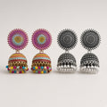 Chakra Statement Jhumkas statement jhumka earrings by The P.S Collection - studio view
