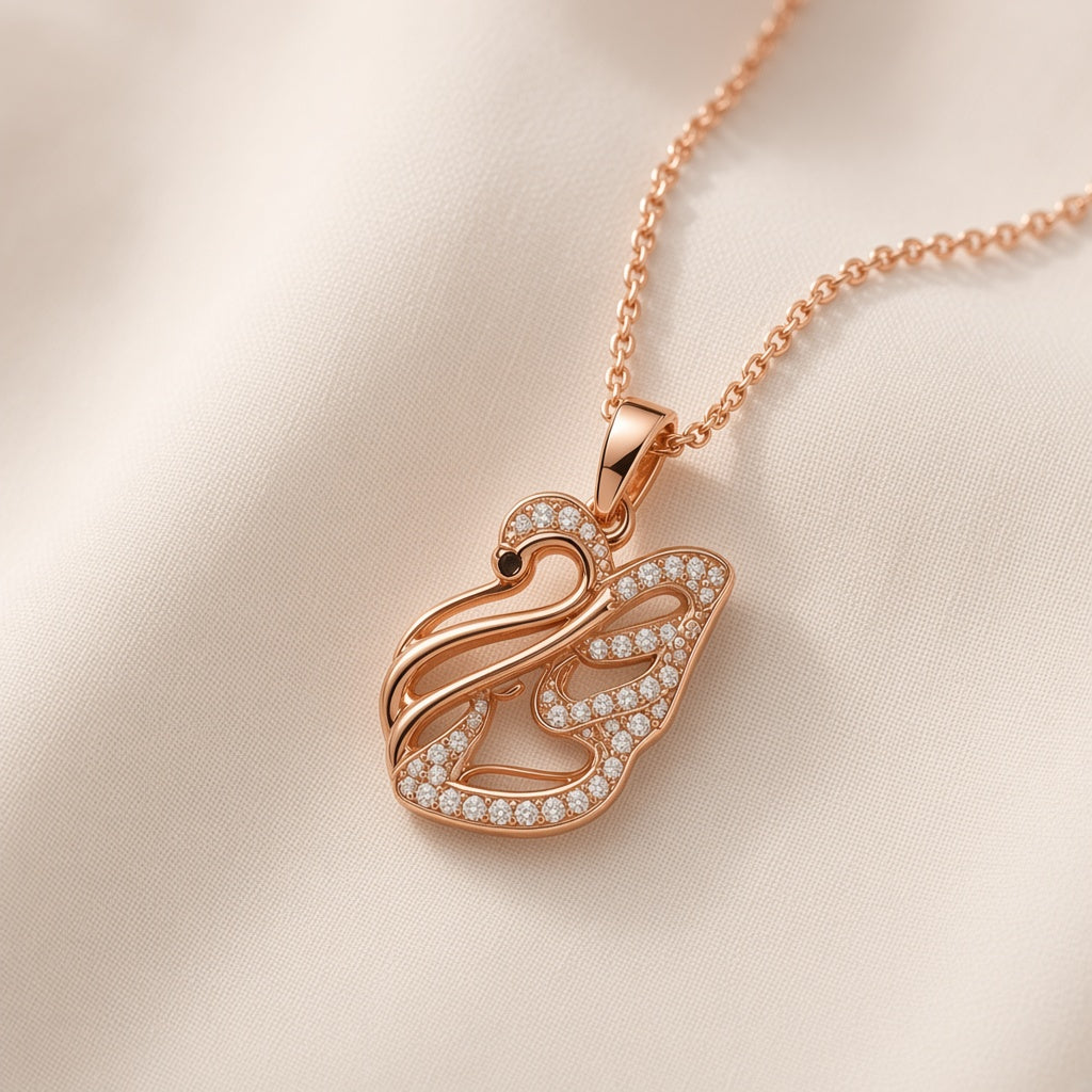Hansa Swan Pendant Necklace by The P.S Collection - alternate angle