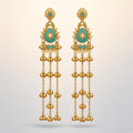 Harit Rama Green Kashmiri Earrings Kashmiri ghungroo earrings by The P.S Collection - studio view