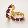 Kamal Lotus Meenakari Bangle Pair meenakari bangles by The P.S Collection - studio view