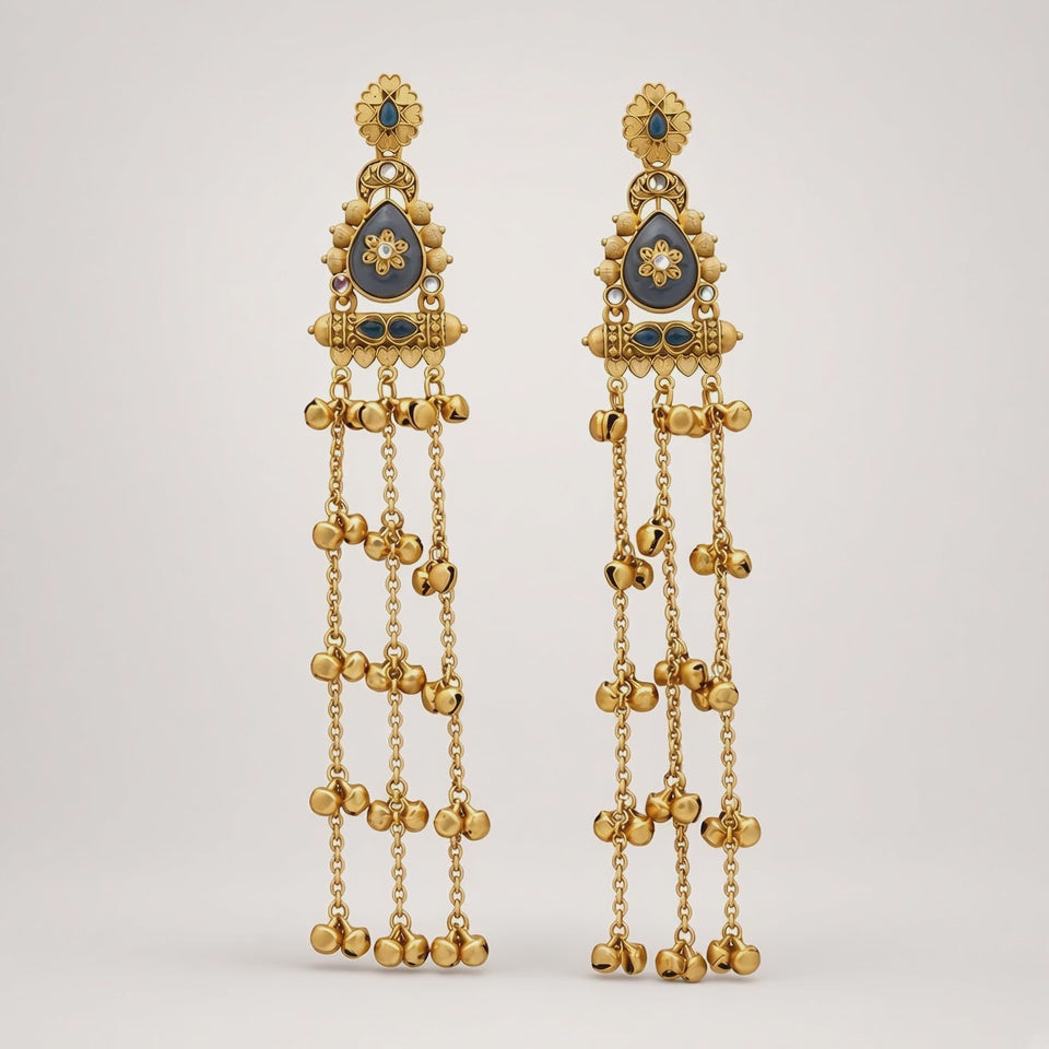 Neelam Kashmiri earrings, 360-degree spin video