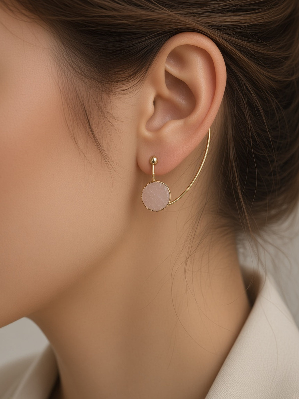 Valaya Stone Ear Wraps ear wrap earrings by The P.S Collection - worn